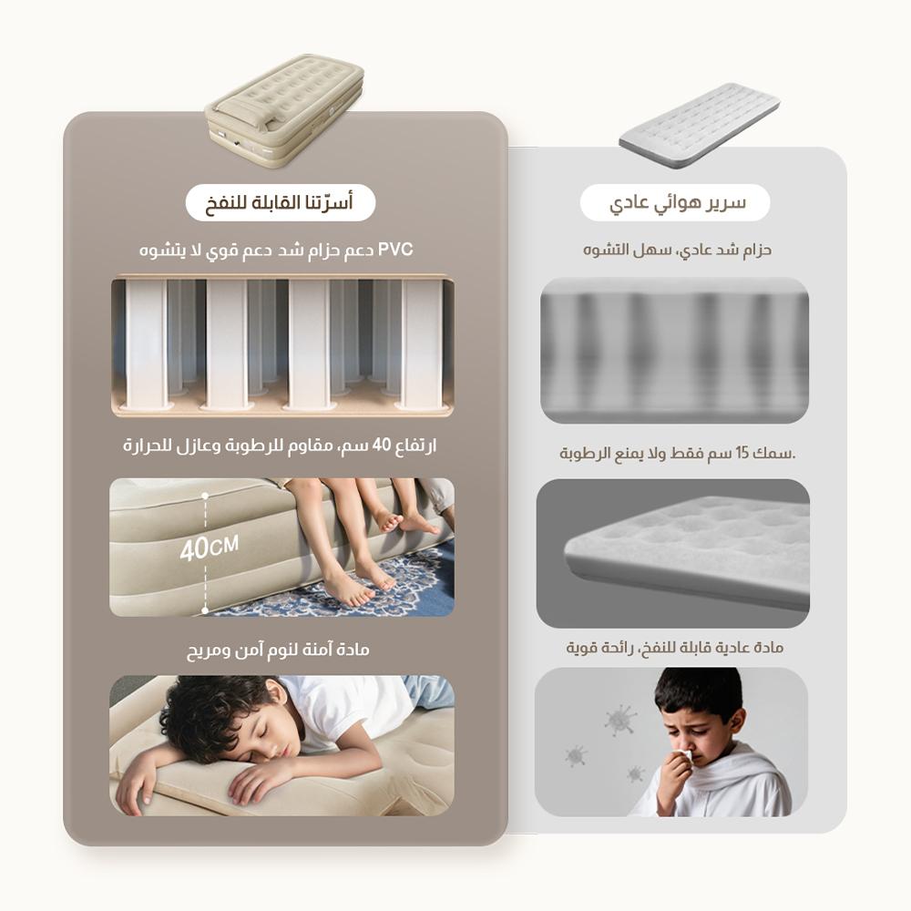 سرير واحد للنفخ