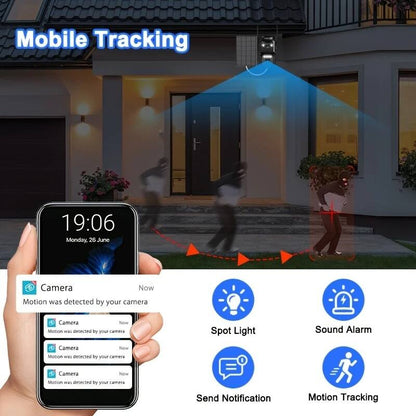 كاميرا مراقبة شمسية 4G بدقة عالية، عدستين (ثابتة ومتحركة) مع زوم 36×.